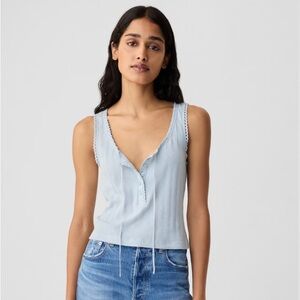 DOEN X GAP blue tank